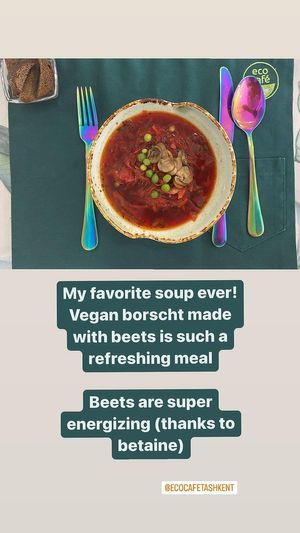  at Eco Cafe in Tashkent