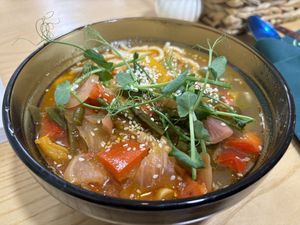 Fried Lagman  at Eco Cafe in Tashkent