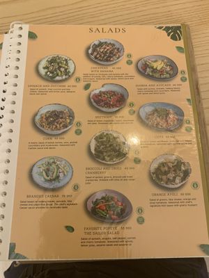 Menu  at Eco Cafe in Tashkent