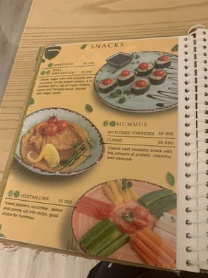Menu  at Eco Cafe in Tashkent