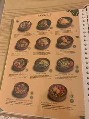 Menu  at Eco Cafe in Tashkent