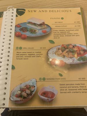 Menu  at Eco Cafe in Tashkent