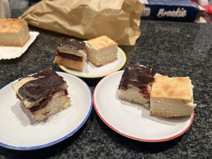 cheesecake and black forest cake  at Fine Schmecker in Monheim Am Rhein