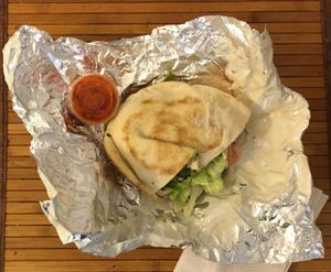 Classic Mamoun's felafel sandwich. at Mamoun's Falafel - Upper West Side in New York City