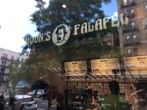 Front of Mamoun's; you can see pretty much the entire inside of venue here.  at Mamoun's Falafel - Upper West Side in New York City