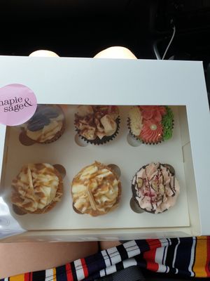 6 cupcakes at Maple and Sage in Maleny