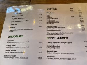 Desserts and drinks at Wanderlust Cafe & Bistro in Edinburgh