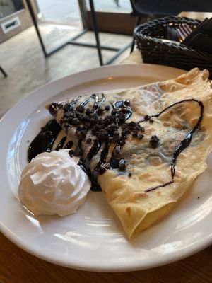 Chocolate crepe at Wanderlust Cafe & Bistro in Edinburgh