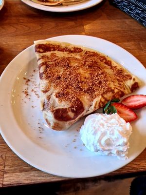 Biscoff and strawberry crepe at Wanderlust Cafe & Bistro in Edinburgh