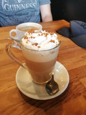 Biscoff latte at Wanderlust Cafe & Bistro in Edinburgh