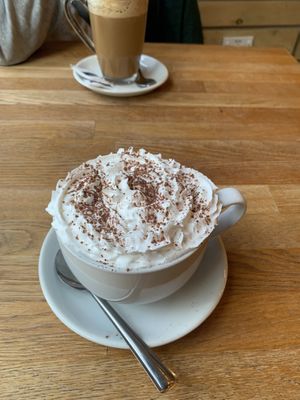 Vegan hot chocolate   at Wanderlust Cafe & Bistro in Edinburgh