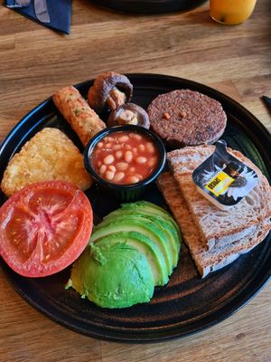 Full vegan breakfast at Wanderlust Cafe & Bistro in Edinburgh