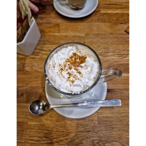 Vegan Biscoff Latte. #Veganuary at Wanderlust Cafe & Bistro in Edinburgh