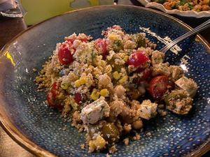 Quinoa salad with tofu at Teatris in Galati