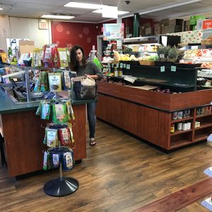 Salad bar area at Portsmouth Health Foods in Portsmouth