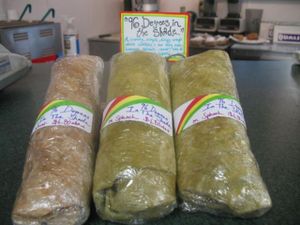 House-made hummus, spinach, carrots, extra sunflower seeds, and chipotle Vegenaise wrap. at Portsmouth Health Foods in Portsmouth