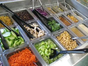 Salad bar at Portsmouth Health Foods in Portsmouth