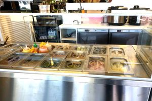 Meal prep area at Eat Fit in Bratislava