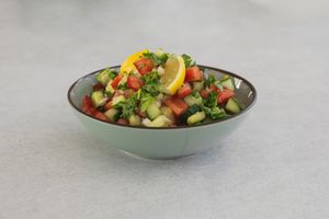 Israeli salad at Sababa in Bratislava