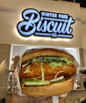 Buffalo chicken sandwich  at Winter Park Biscuit Company in Orlando