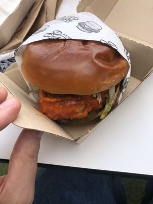 Buffalo chick sandwich  at Winter Park Biscuit Company in Orlando