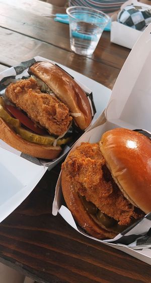 crispy chik sandwich and death valley chik sandwich at Winter Park Biscuit Company in Orlando
