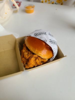 Spicy Chicken sandwich at Winter Park Biscuit Company in Orlando