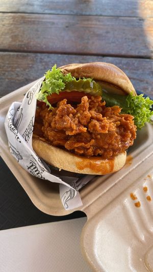 Chik sandwich w buffalo sauce  at Winter Park Biscuit Company in Orlando