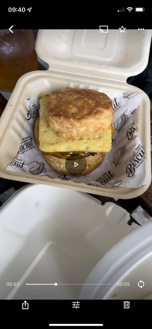 The Sec, biscuit, just egg, cheese and sausage   at Winter Park Biscuit Company in Orlando