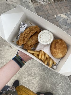 WPBC box with dill ranch  at Winter Park Biscuit Company in Orlando