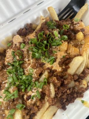 loaded fries   at Winter Park Biscuit Company in Orlando