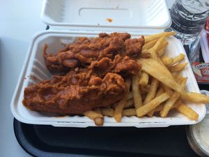 Buffalo Chicken Strips w/ Fries  at Winter Park Biscuit Company in Orlando
