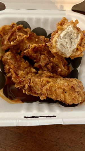 Side chikn strips “gator” style  at Winter Park Biscuit Company in Orlando