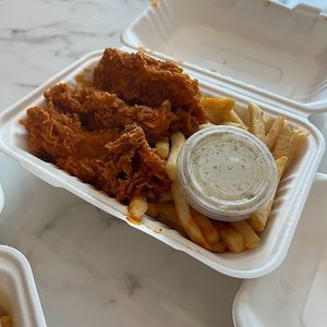 buffalo bleu strips at Winter Park Biscuit Company in Orlando