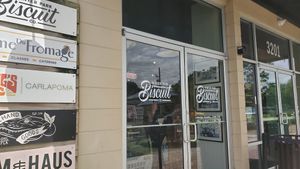 Outside of the marketplace at Winter Park Biscuit Company in Orlando