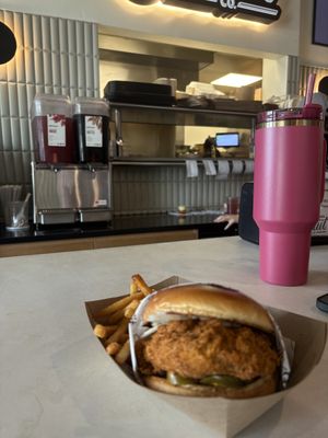 Chick burger   at Winter Park Biscuit Company in Orlando