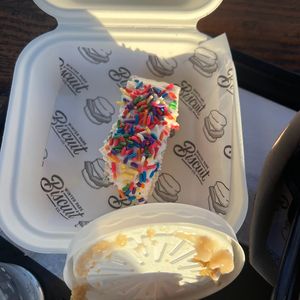 birthday cake at Winter Park Biscuit Company in Orlando