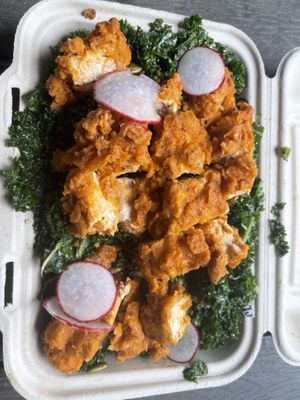 Kale Salad with Buffalo Chicken  at Winter Park Biscuit Company in Orlando
