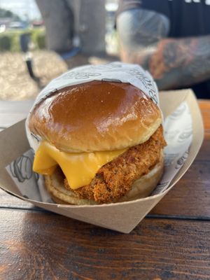 Death Valley chickun sandwich   at Winter Park Biscuit Company in Orlando