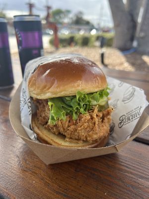 Crispy chikun sandwich   at Winter Park Biscuit Company in Orlando