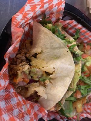 Completely soggy bottom, couldn't pick up the tacos to eat them at all. at Antojitos in Newcastle
