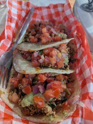 The tofu mince tacos x 3 at Antojitos in Newcastle