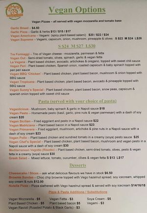 New Vegan Menu! at Belmonte in Baulkham Hills