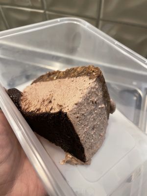 New choc banana vegan cheesecake trial by the chef   at Belmonte in Baulkham Hills