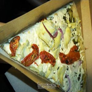 Whole Food's vegan pizza (made with Daiya cheese) at Whole Foods Market - Lincoln Park in Chicago