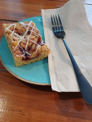 Cherry bakewell blondie at Koda Coffee in Scarborough