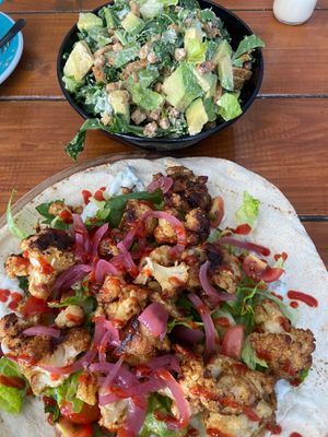 Salad and flatbread! Delicious!  at Koda Coffee in Scarborough