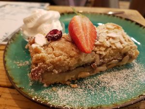 Cherry bakewell tart (vg) at Sha-Ka Coffee House & Eatery in Scarborough