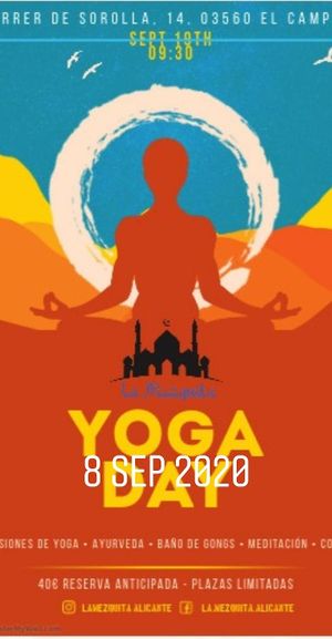 Yoga day flyer  at La Mezquita in El Campello