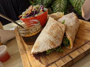 avocado wrap at The Bowl Bar in Cancun